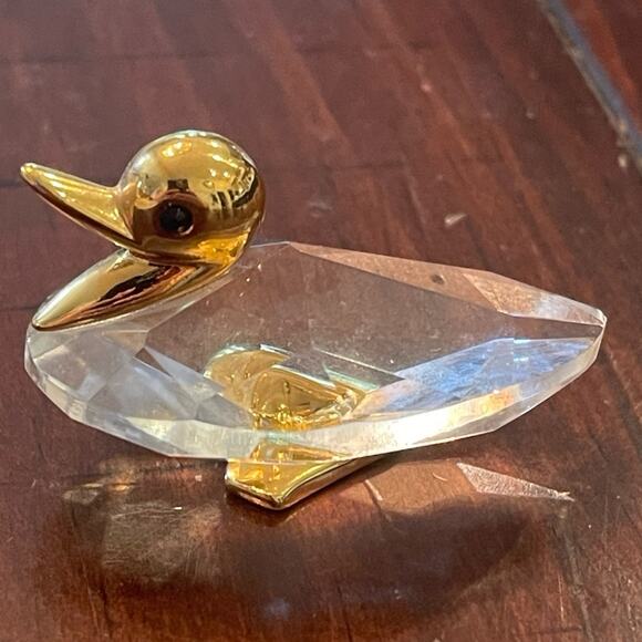 Crystal swan with gold - Picture 5 of 12